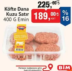 EMİN KÖFTE DANA KUZU SATIR 400 G EMİN KÖFTE DANA KUZU SATIR 400 G